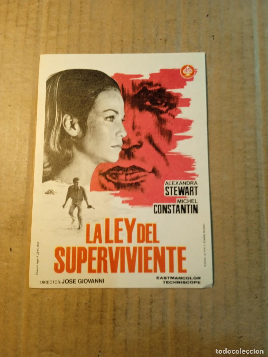 Cine: FOLLETO DE MANO SIN PUBLICIDAD LA LEY DEL SUPERVIVIENTE