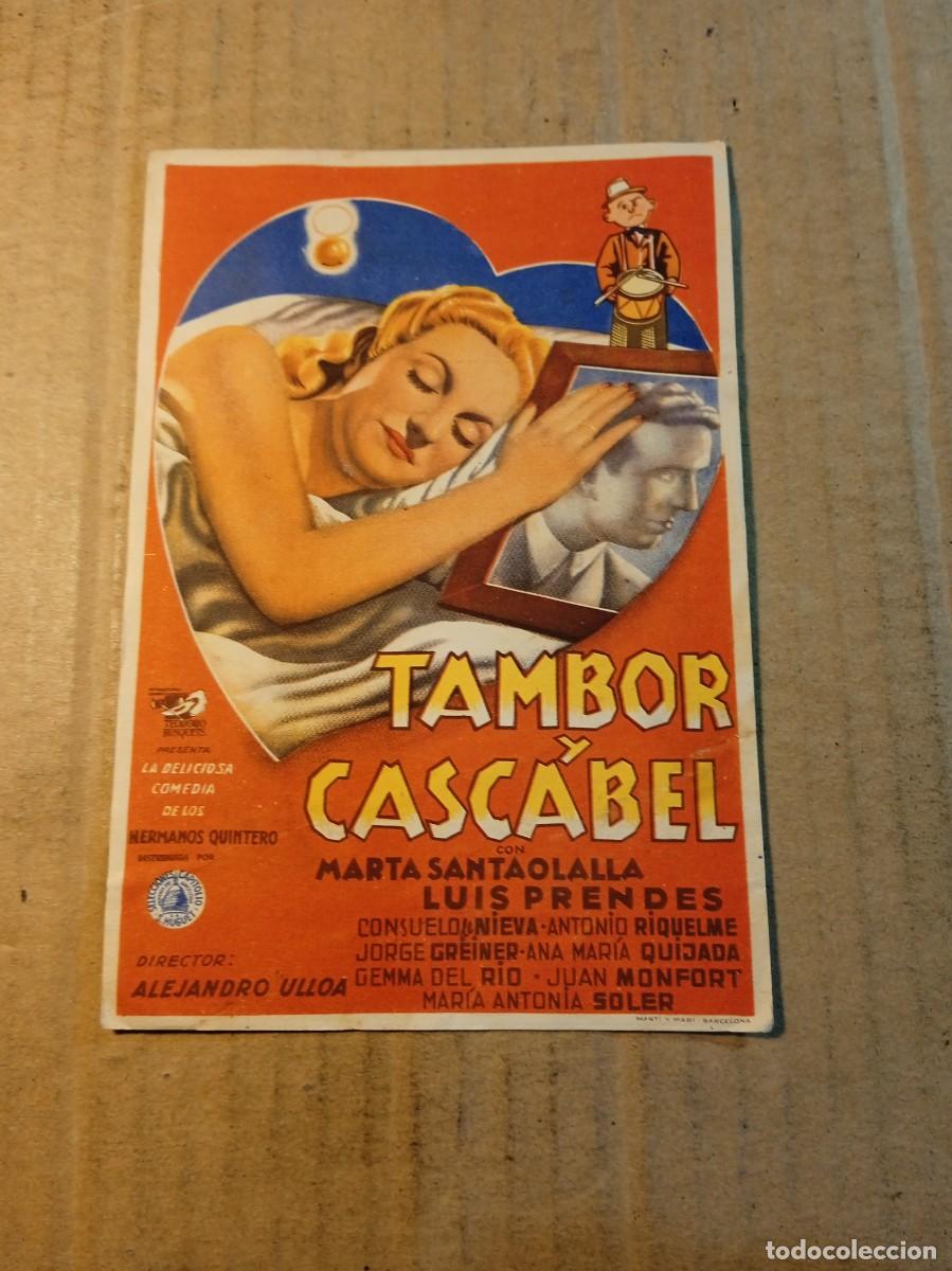 Cine: FOLLETO DE MANO SIN PUBLICIDAD TAMBOR Y CASCABEL