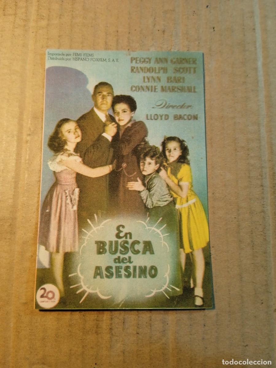 Cine: FOLLETO DE MANO SIN PUBLICIDAD EN BUSCA DEL ASESINO