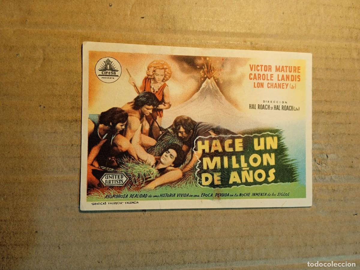 Cine: FOLLETO DE MANO SIN PUBLICIDAD HACE UN MILLON DE A&Ntilde;OS