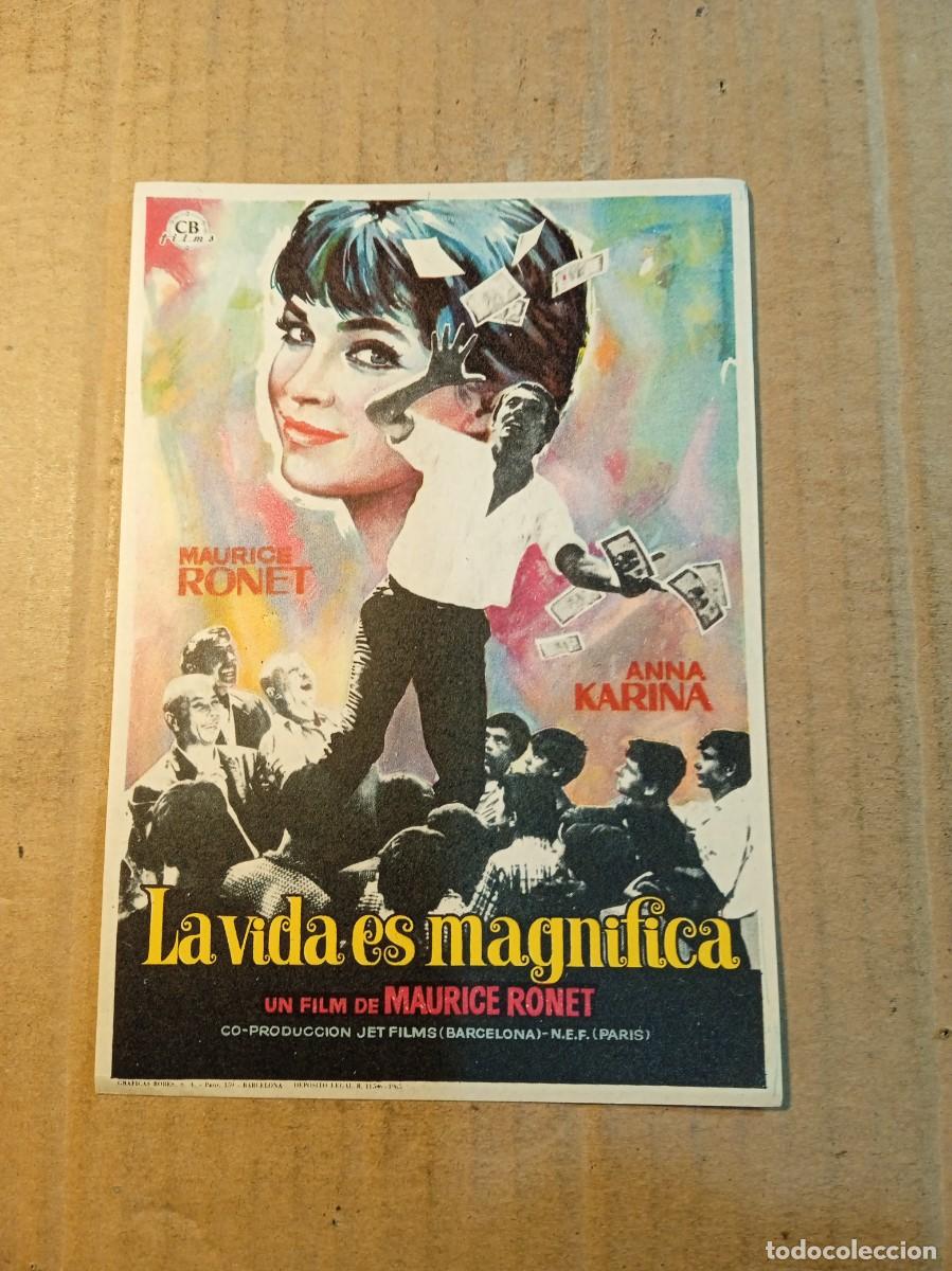 Cine: FOLLETO DE MANO SIN PUBLICIDAD LA VIDA ES MAGNIFICA