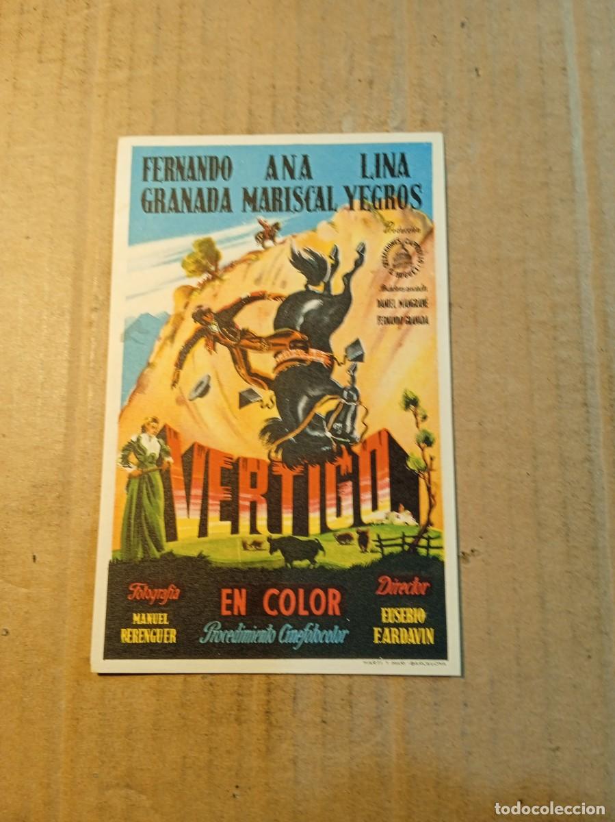  Flyers Publicitaires de films Anciens: FOLLETO DE MANO SIN PUBLICIDAD VERTIGO