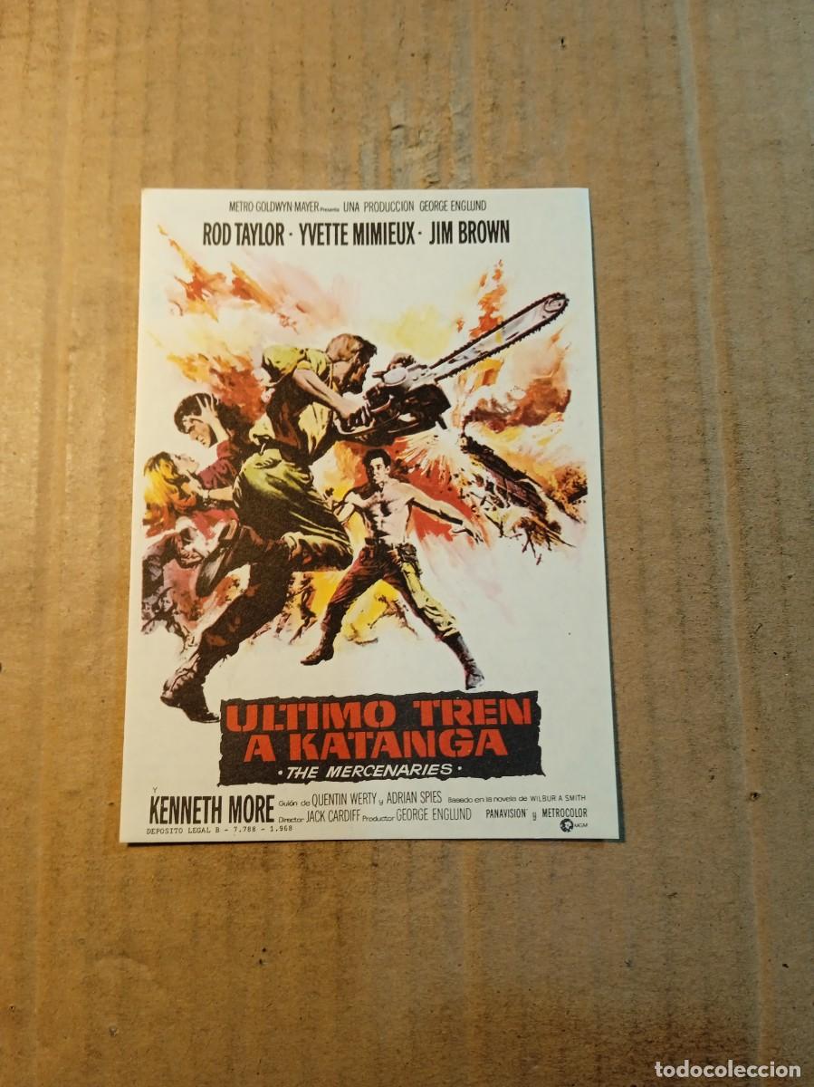  Flyers Publicitaires de films Anciens: FOLLETO DE MANO SIN PUBLICIDAD ULTIMO TREN A KATANGA