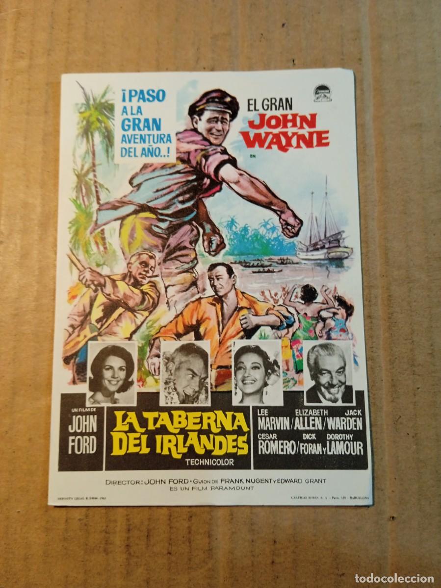 Cine: FOLLETO DE MANO SIN PUBLICIDAD LA TABERNA DEL IRLANDES