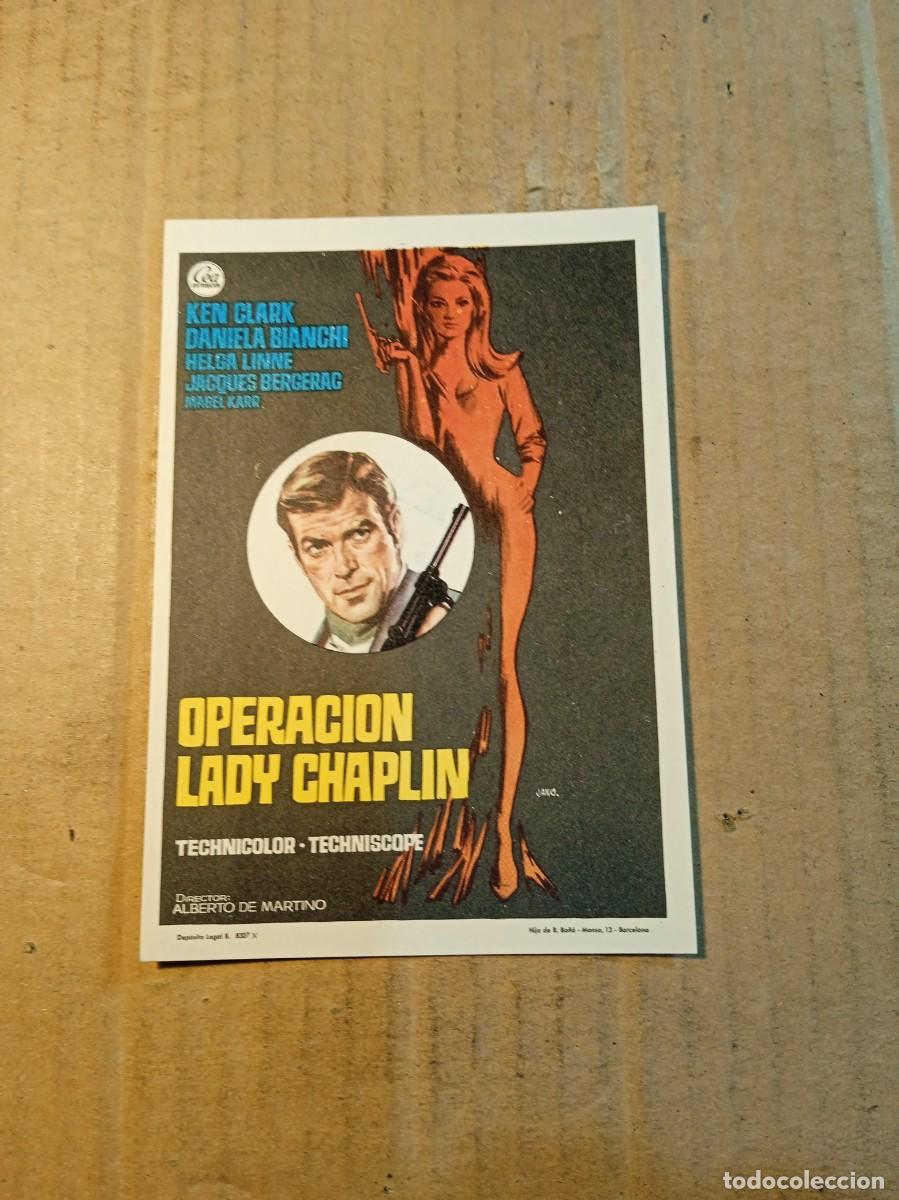 Cine: FOLLETO DE MANO SIN PUBLICIDAD OPERACION LADY CHAPLIN