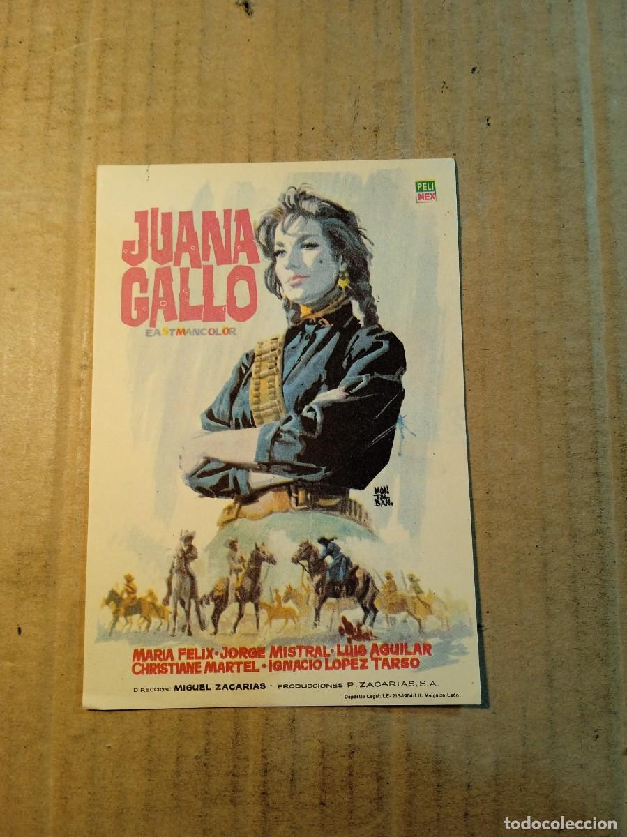 Cine: FOLLETO DE MANO SIN PUBLICIDAD JUANA GALLO