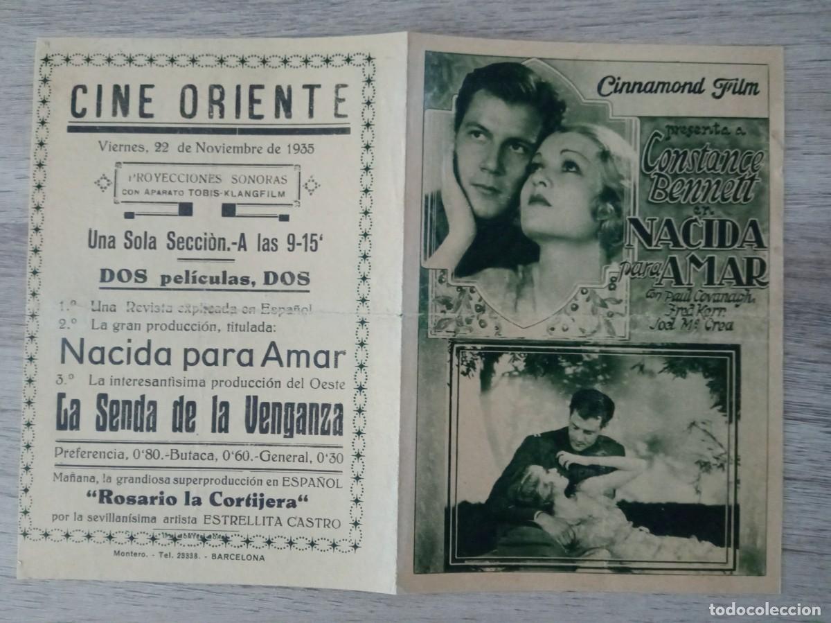 Cine: NACIDA PARA AMAR, CONSTANCE BENNETT, CINE ORIENTE, 1935 - Foto 3