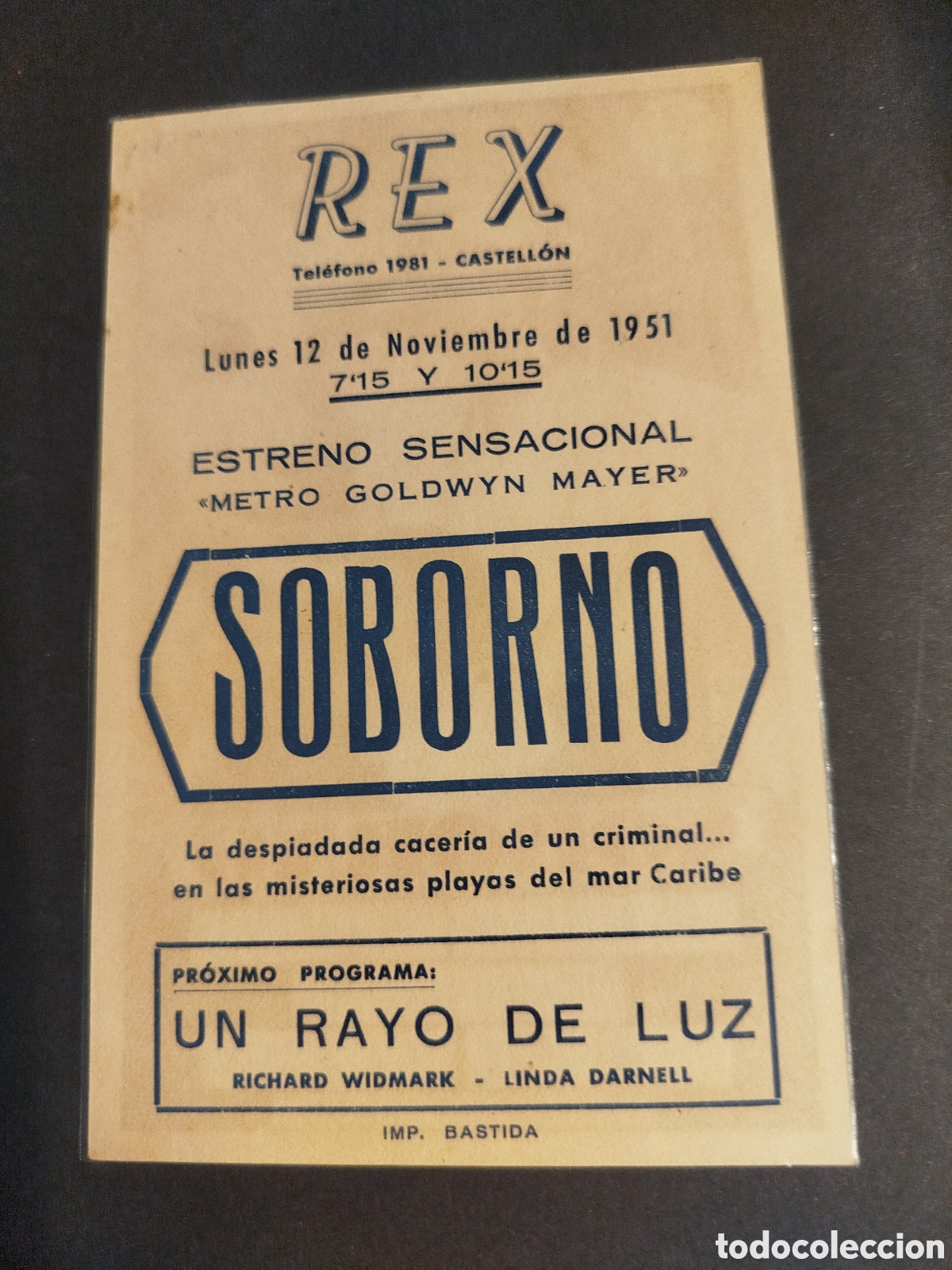 Cine: SOBORNO ROBERT TAYLOR C/P - Foto 2