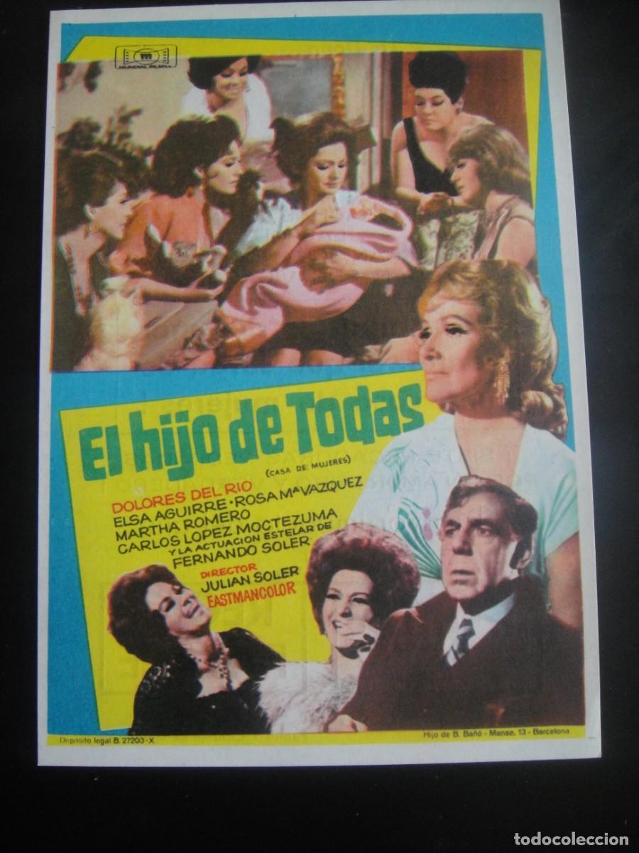 Cine: el hijo de todas , folleto de mano , publicidad cines borras y regio palace
