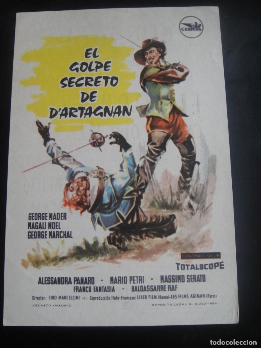 Cine: el golpe seccreto de d'artagnan, publicidad cine kursaal , reus