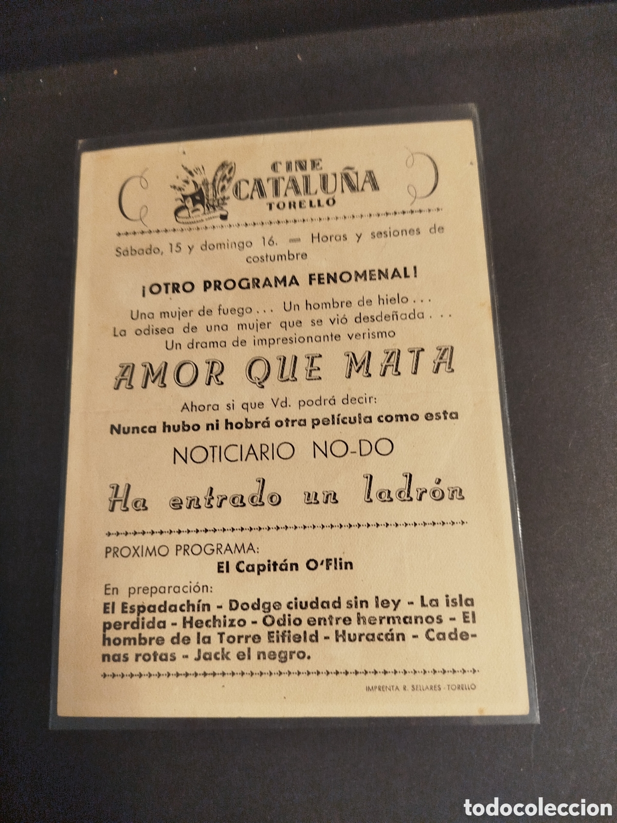 Cine: AMOR QUE MATA PROGRAMA C/P - Foto 2