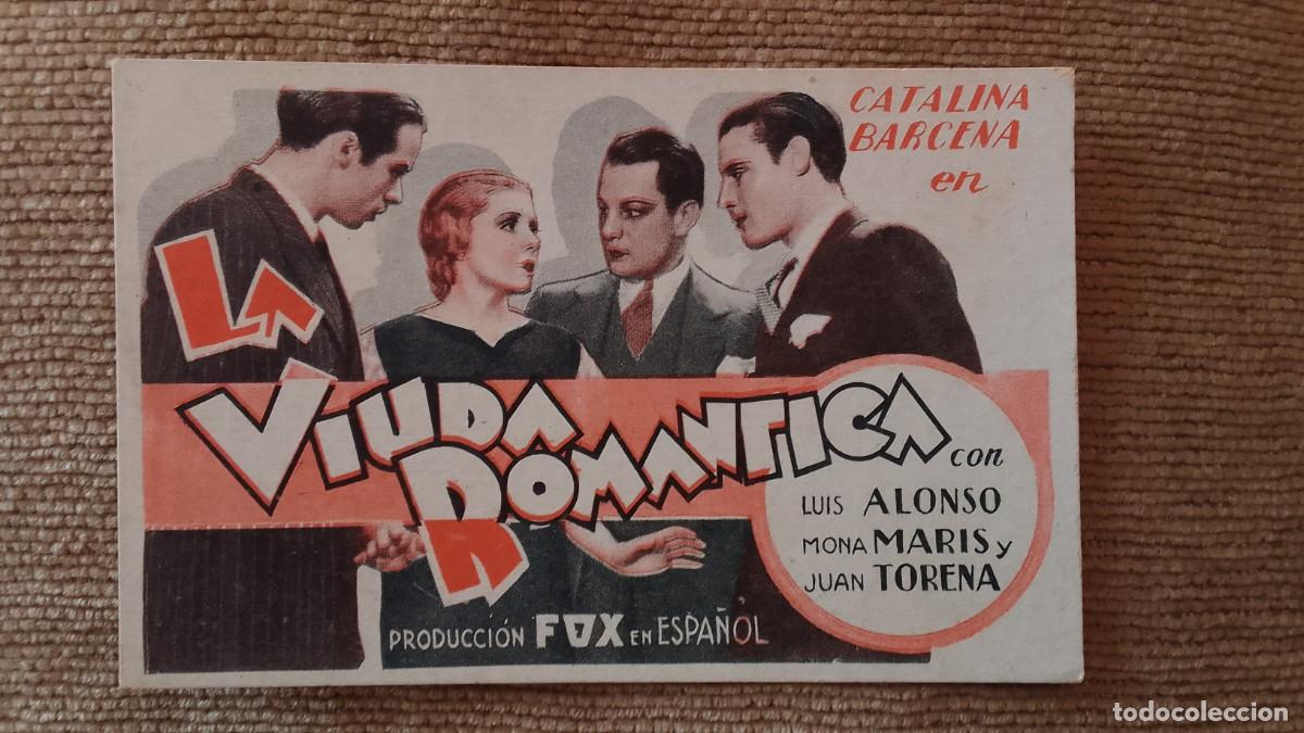 Cine: PROGRAMA DE CINE. LA VIUDA ROMANTICA. CATALINA BARCENA. PALACIO DEL SOL. DENIA. DE MANO.
