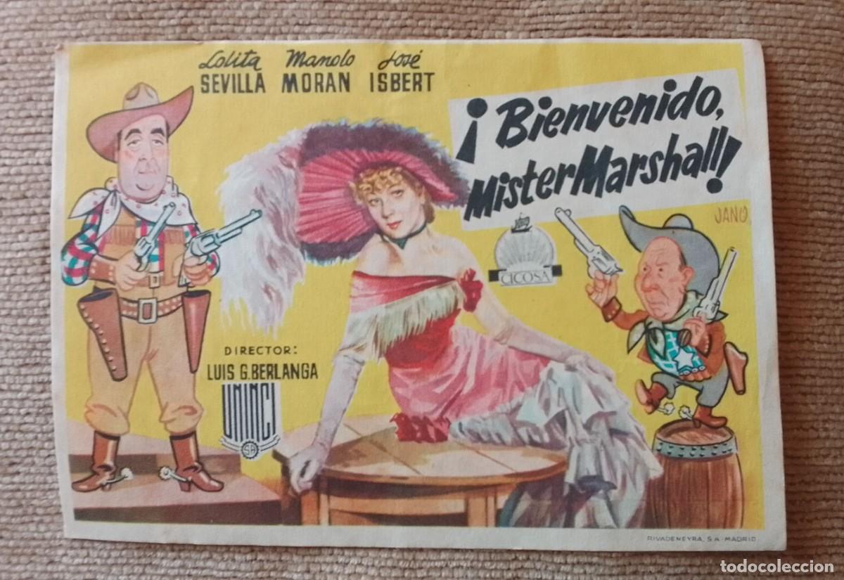 Cine: PROGRAMA DE CINE. BIENVENIDO MISTER MARSHALL. BERLANGA. DE MANO.