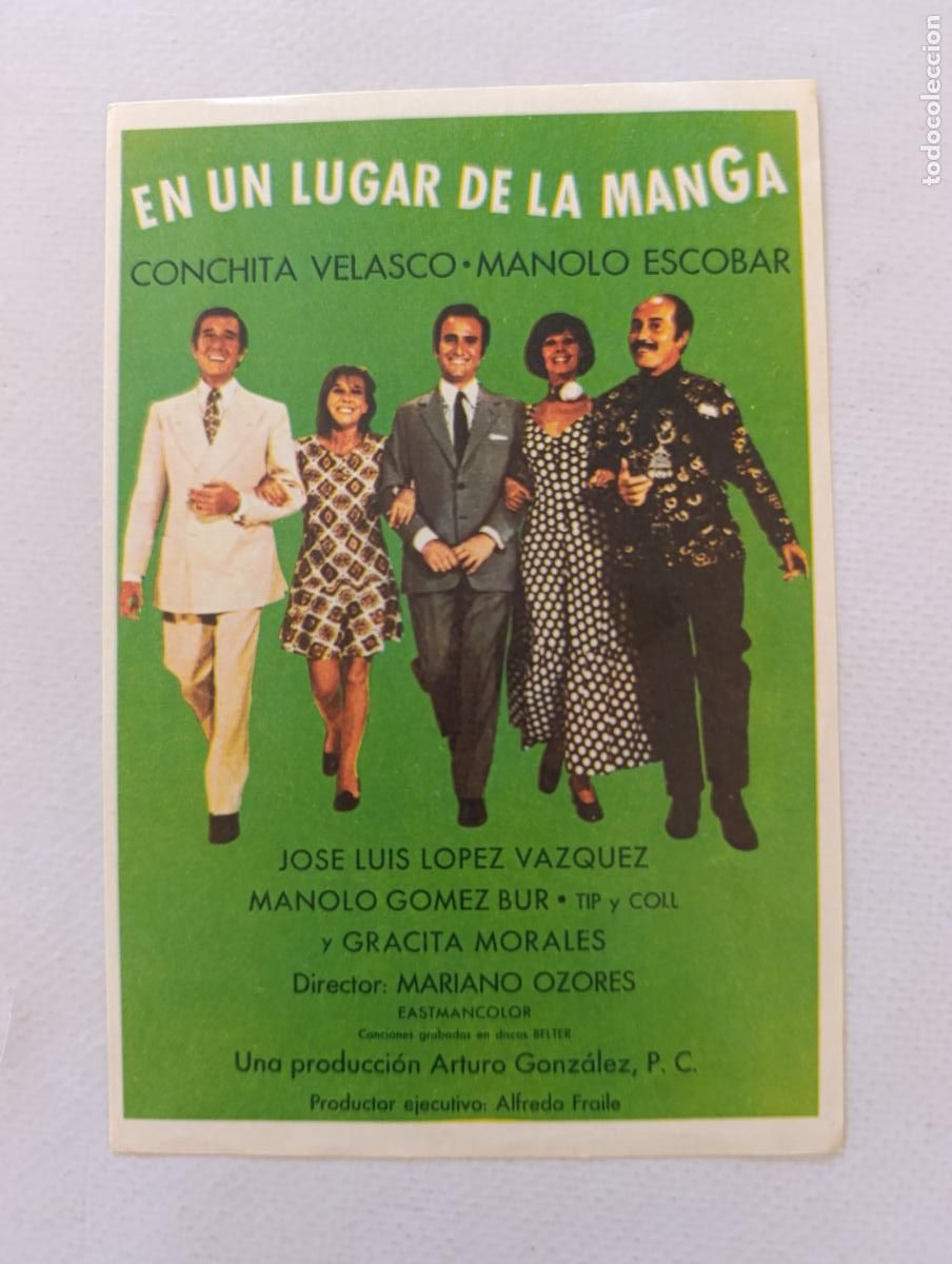Cine: FOLLETO DE MANO - EN UN LUGAR DE LA MANGA - CONCHITA VELASCO, MANOLO ESCOBAR - SIN PUBLICIDAD (149F)