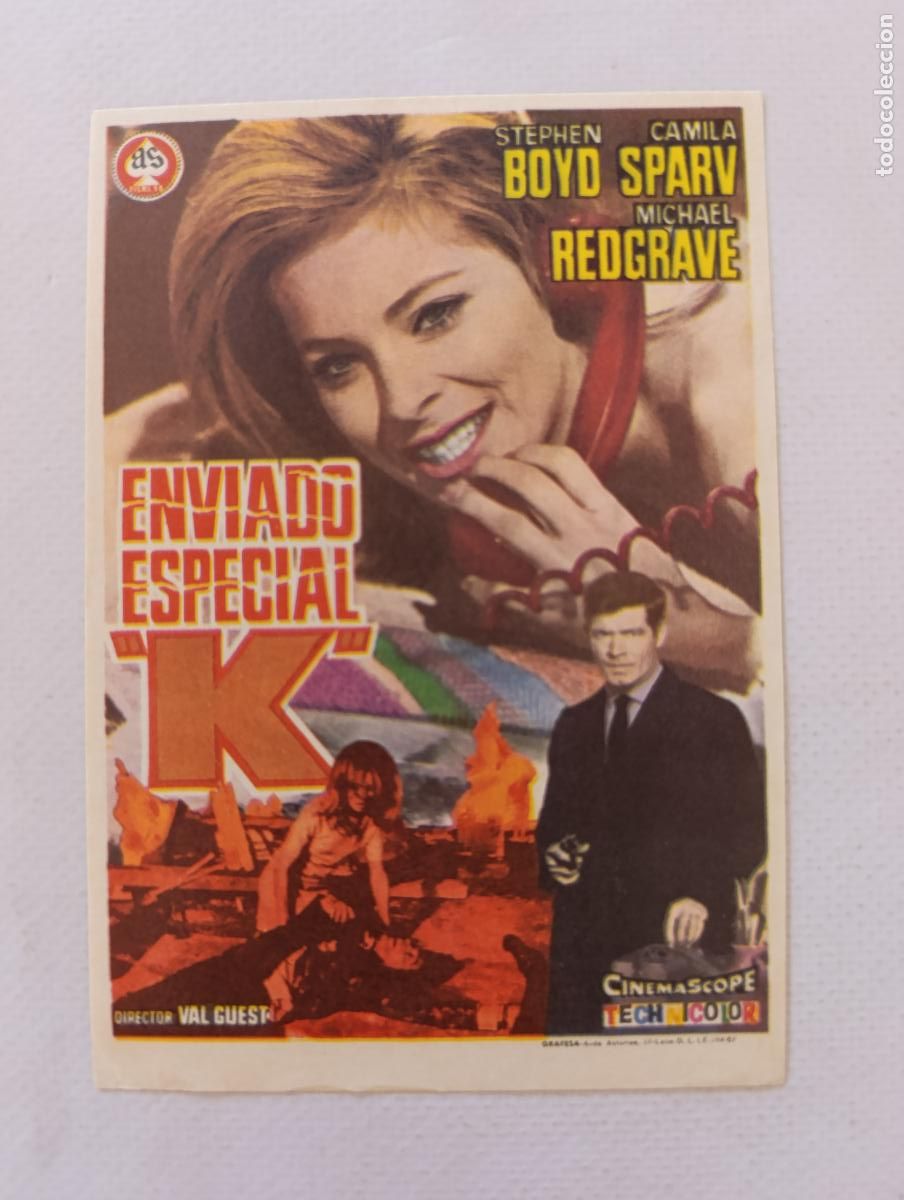 Cine: FOLLETO DE MANO - ENVIADO ESPECIAL K - STEPHEN BOYD - SIN PUBLICIDAD (149F)