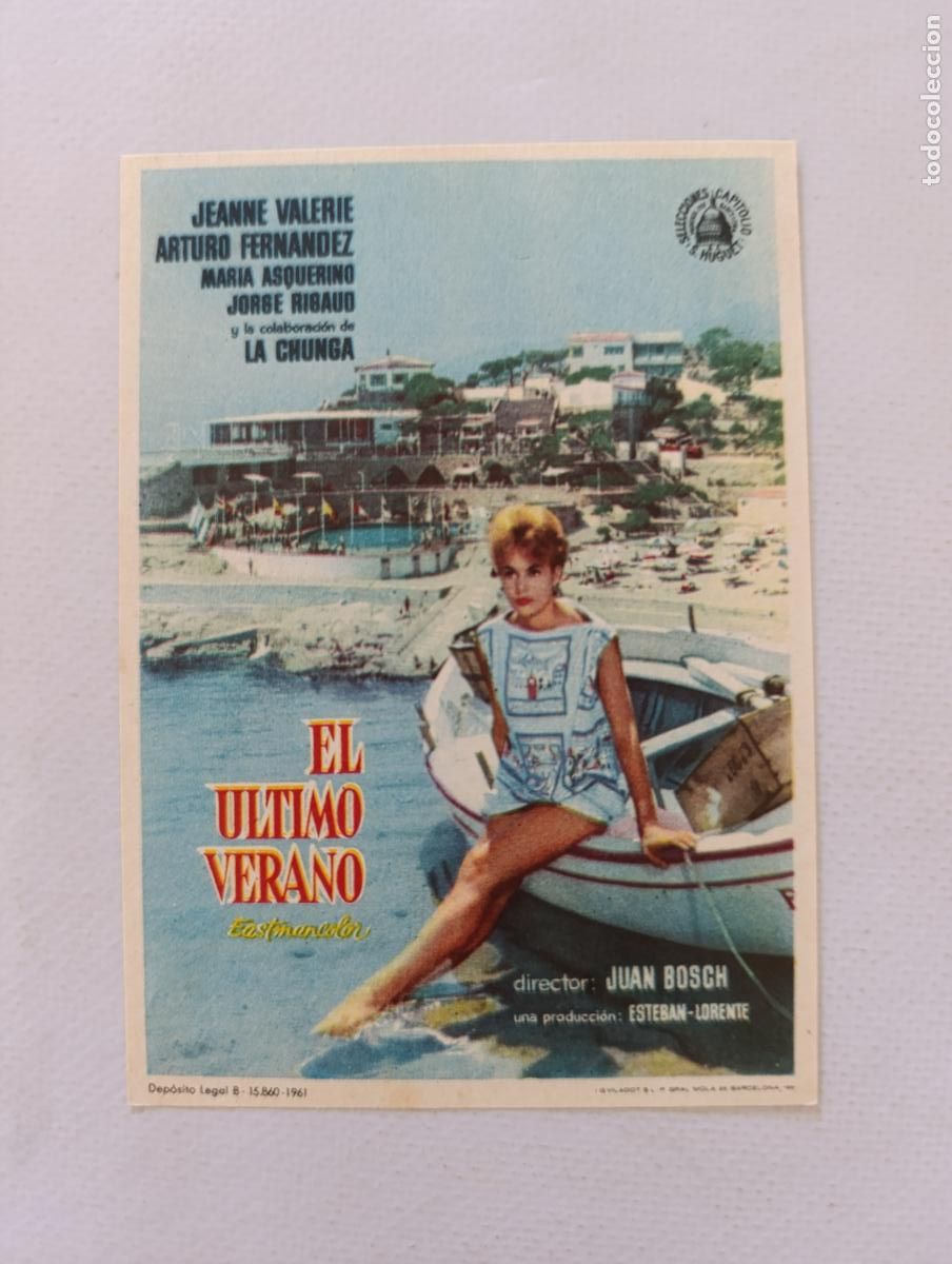 Cine: FOLLETO DE MANO - EL ULTIMO VERANO - JEANNE VALERIE, ARTURO FERNANDEZ - SIN PUBLICIDAD (149F)