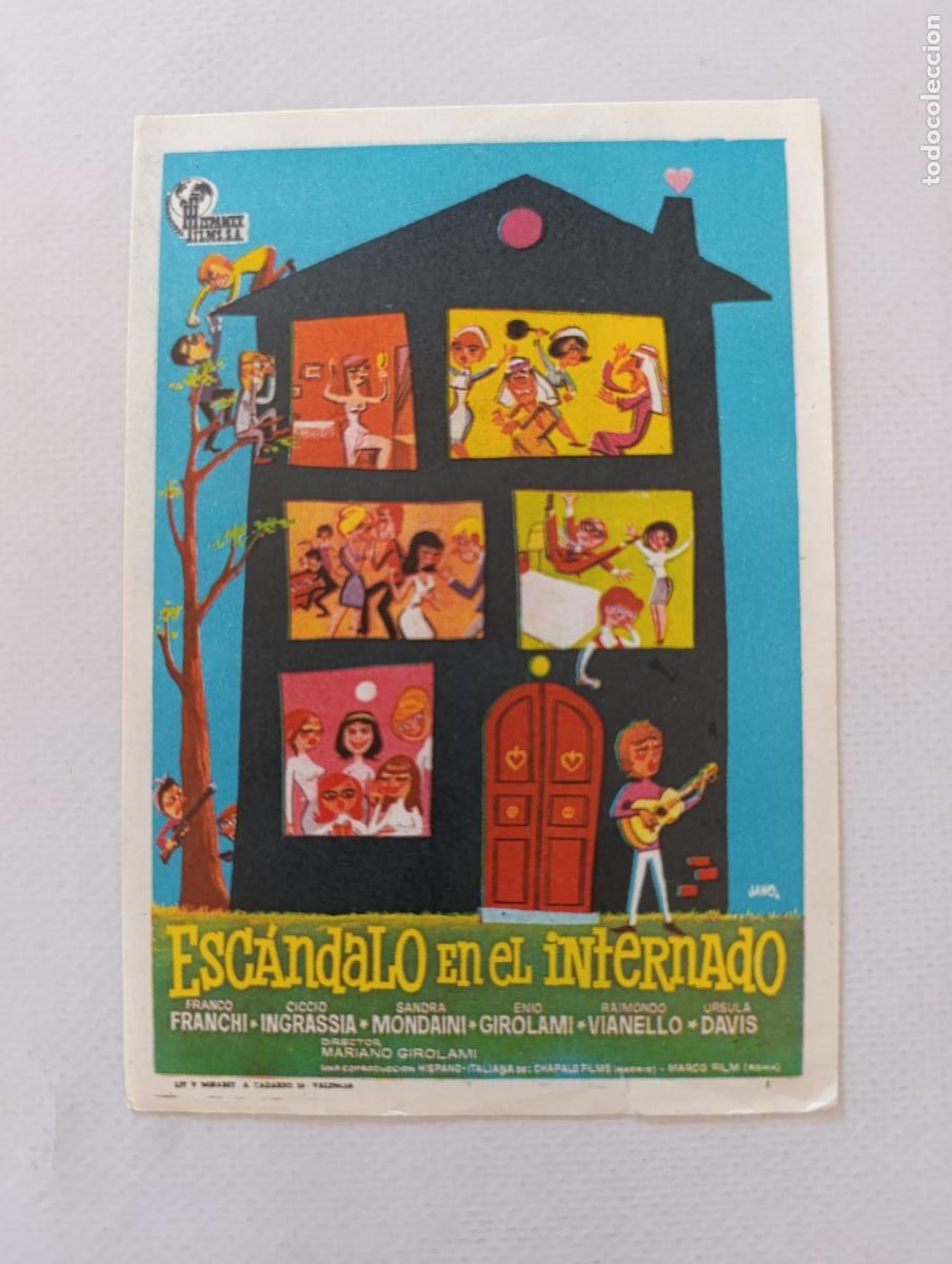 Cine: FOLLETO DE MANO - ESCANDALO EN EL INTERNADO - SIN PUBLICIDAD (149F)