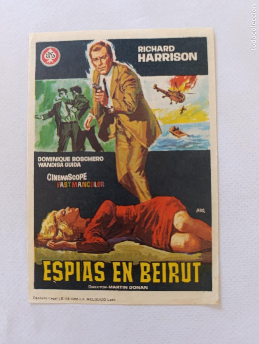 Cine: FOLLETO DE MANO - ESPIAS EN BEIRUT - RICHARD HARRISON (149K)