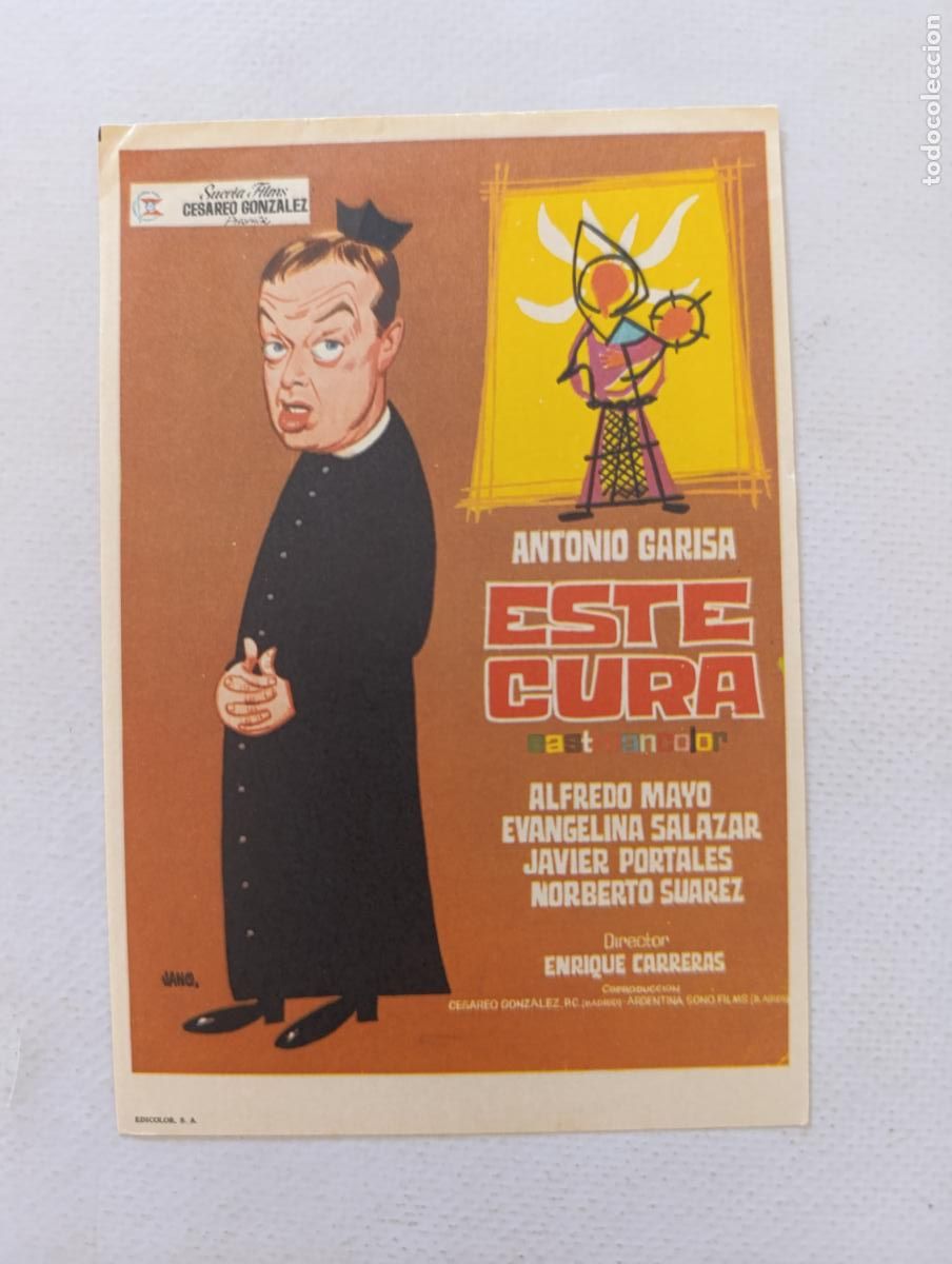 Cine: FOLLETO DE MANO - ESTE CURA - ANTONIO GARISA - SIN PUBLICIDAD (149K)