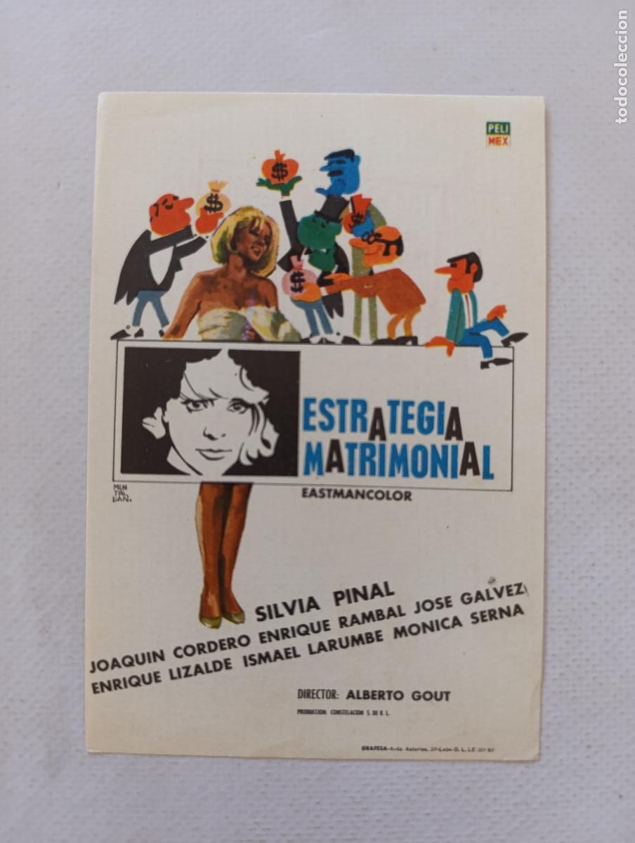 Cine: FOLLETO DE MANO - ESTRATEGIA MATRIMONIAL - SILVIA PINAL (149K)