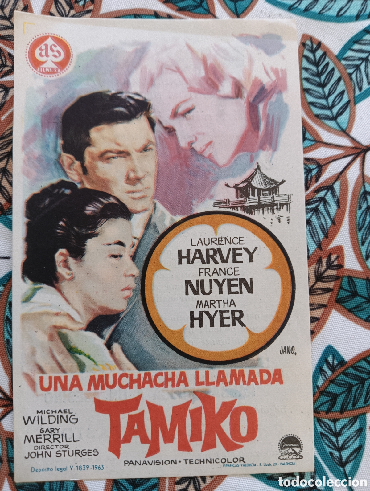 Cine: UNA MUCHACHA LLAMADA TAMIKO - LAURENCE HARVEY, FRANCE NUYEN, MARTHA HYER - CON PUBLICIDAD
