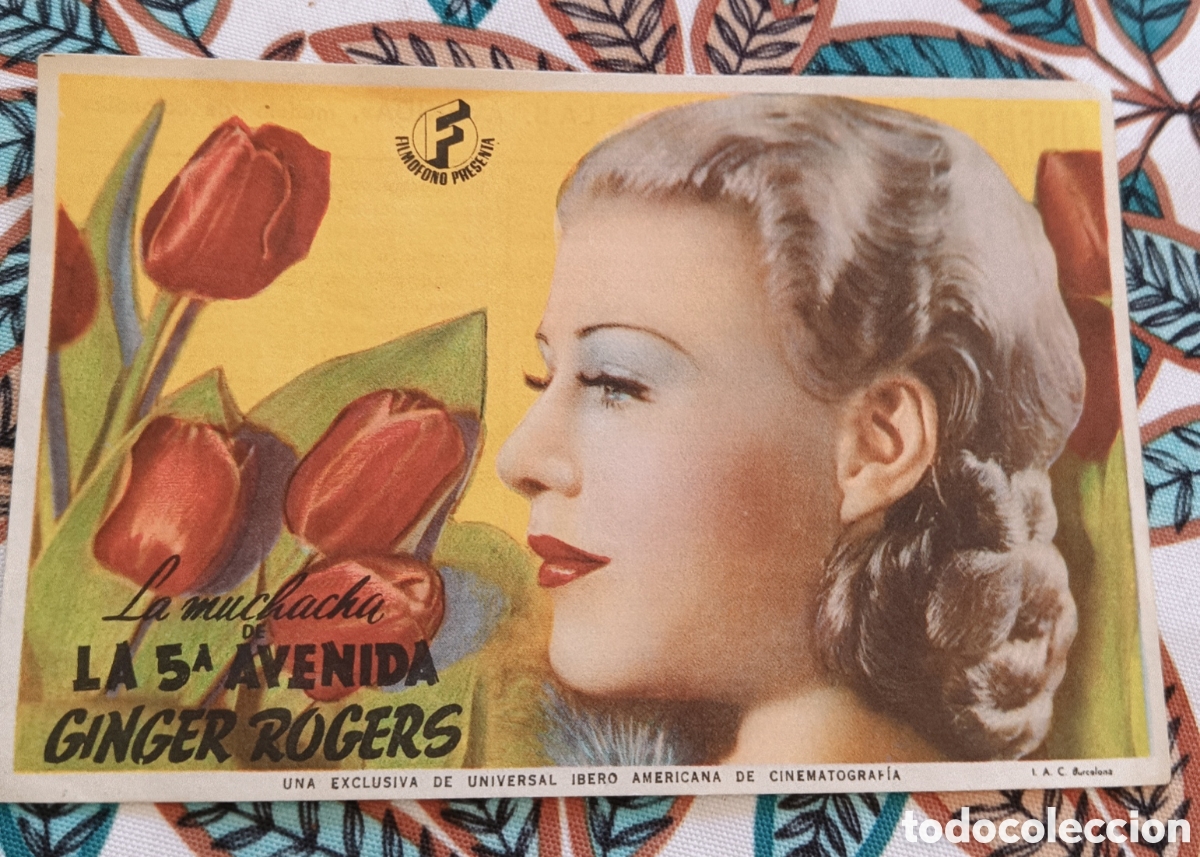 Cine: LA MUCHACHA DE LA 5&deg; AVENIDA- GINGER ROGERS - CON PUBLICIDAD