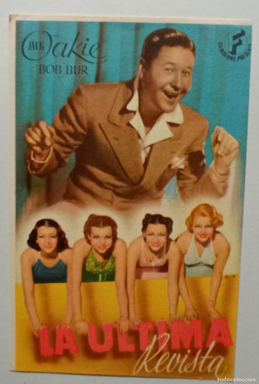 Cine: PROGRAMA DE CINE. JACK OAKIE. LA &Uacute;LTIMA REVISTA.