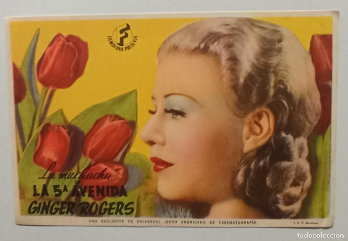 Cine: PROGRAMA DE CINE. GINGER ROGERS. LA MUCHACHA DE 5&ordf; AVENIDA - Foto 1