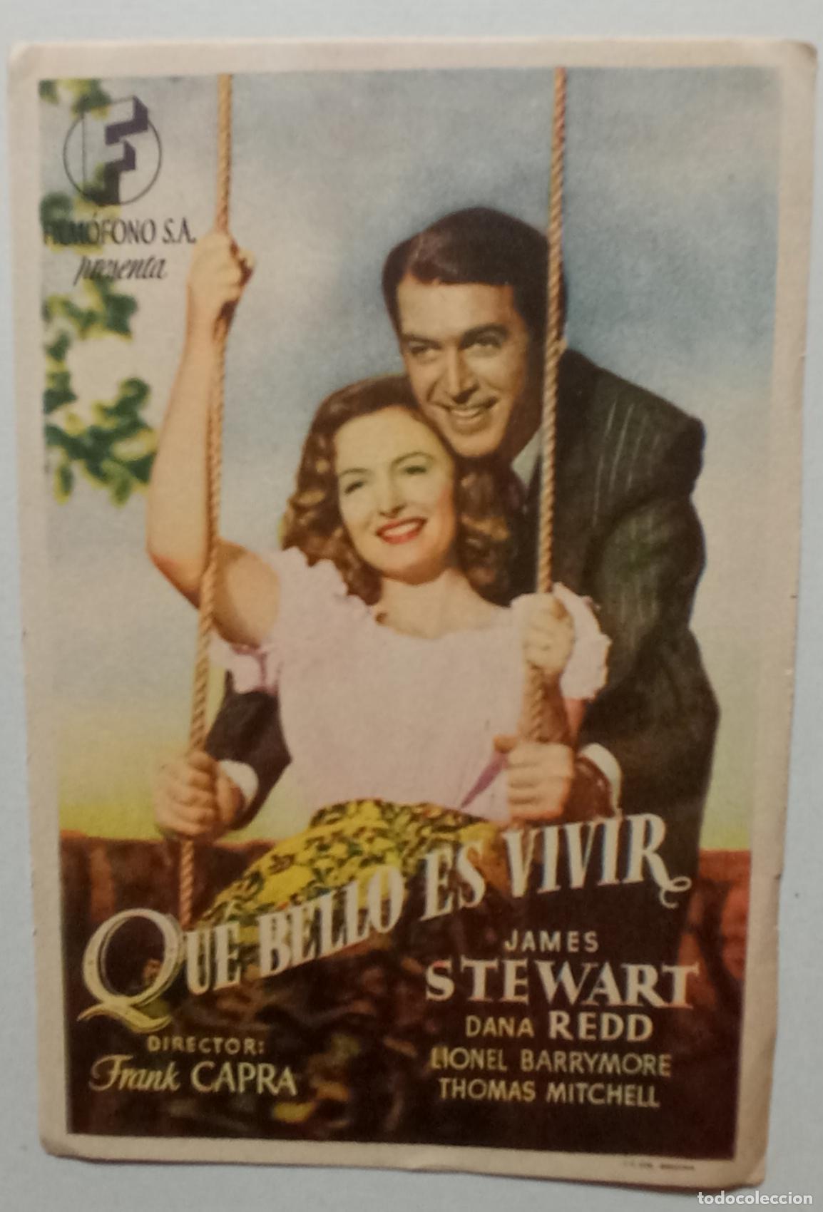 Cine: PROGRAMA DE CINE. JAMES STEWART. QU&Eacute; BELLO ES VIVIR.