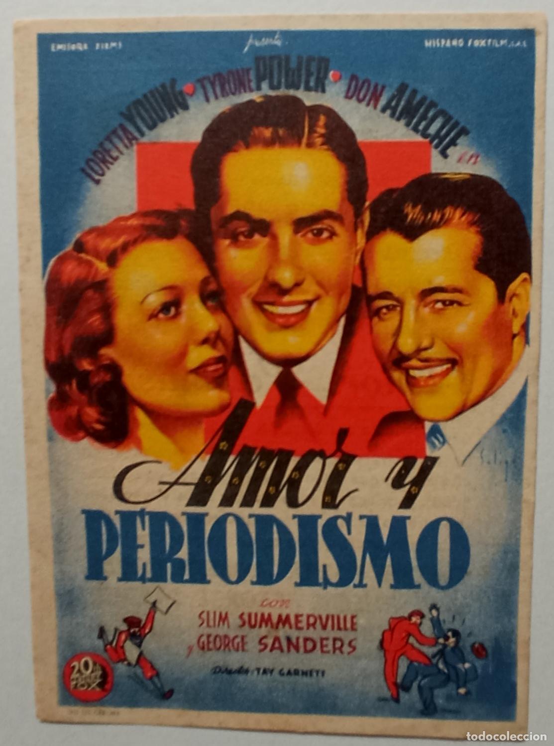 Cine: PROGRAMA DE CINE. TYRONE POWER. AMOR Y PERIODISMO. DIBUJO DE SOLIG&Oacute;. CINE CUY&Aacute;S. LAS PALMAS