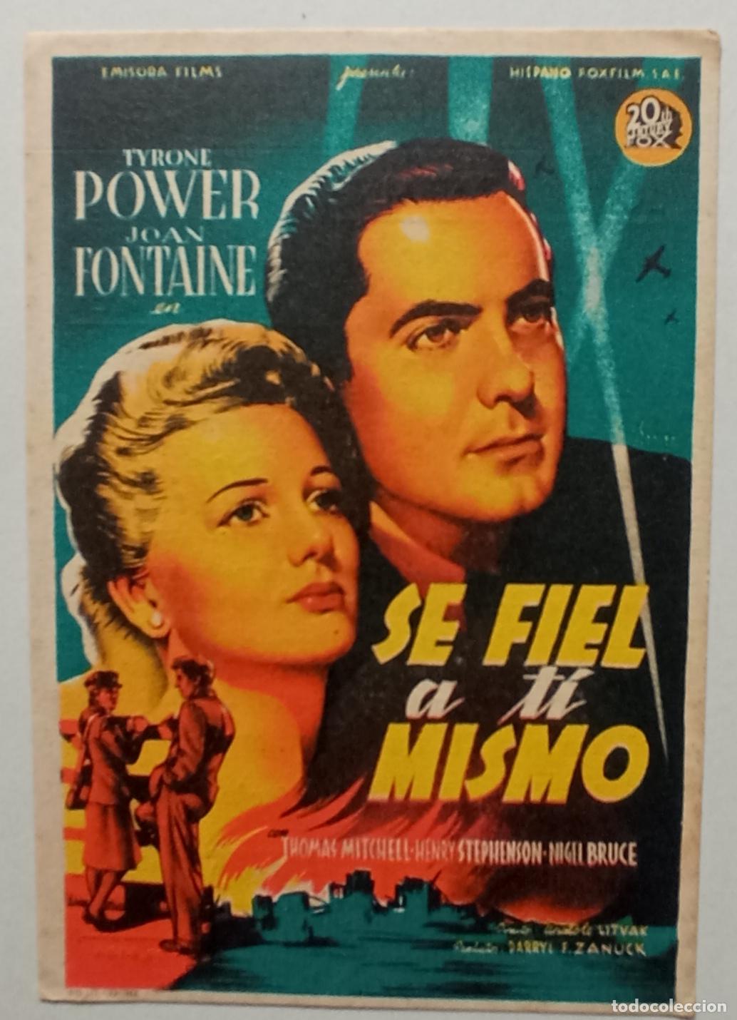 Cine: PROGRAMA DE CINE. TYRONE POWER. SE FIEL A T&Iacute; MISMO. DIBUJO DE SOLIG&Oacute;. CINE CUY&Aacute;S. LAS PALMAS