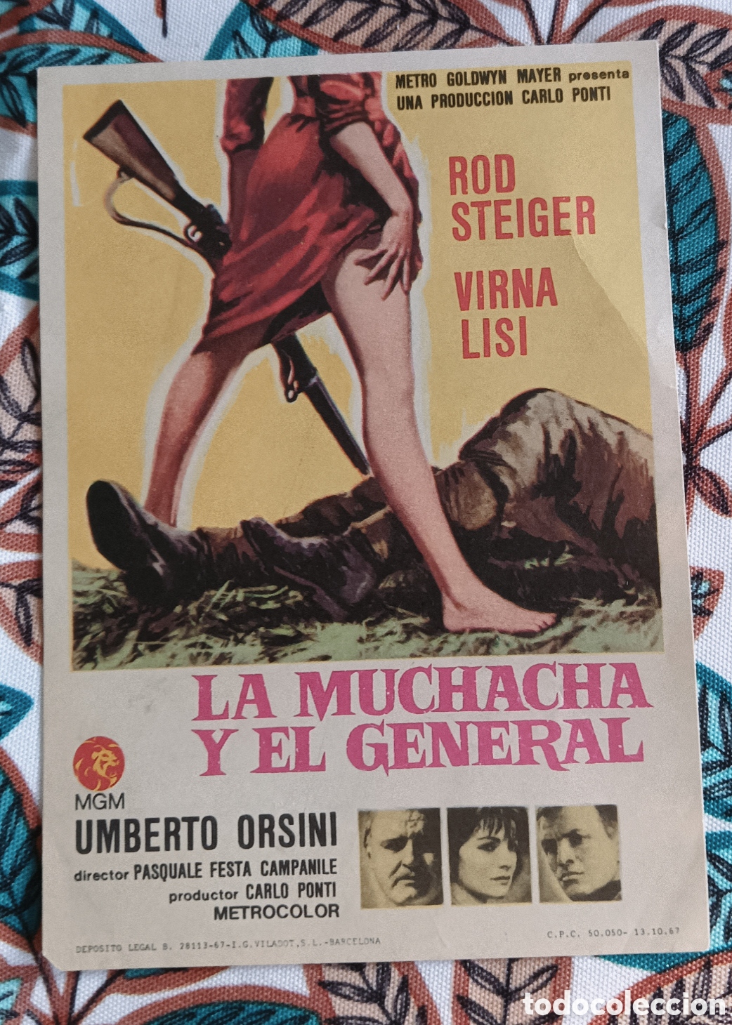 Cine: LA MUCHACHA Y EL GENERAL - ROD STEIGER, VIRNA LISI - SIN PUBLICIDAD