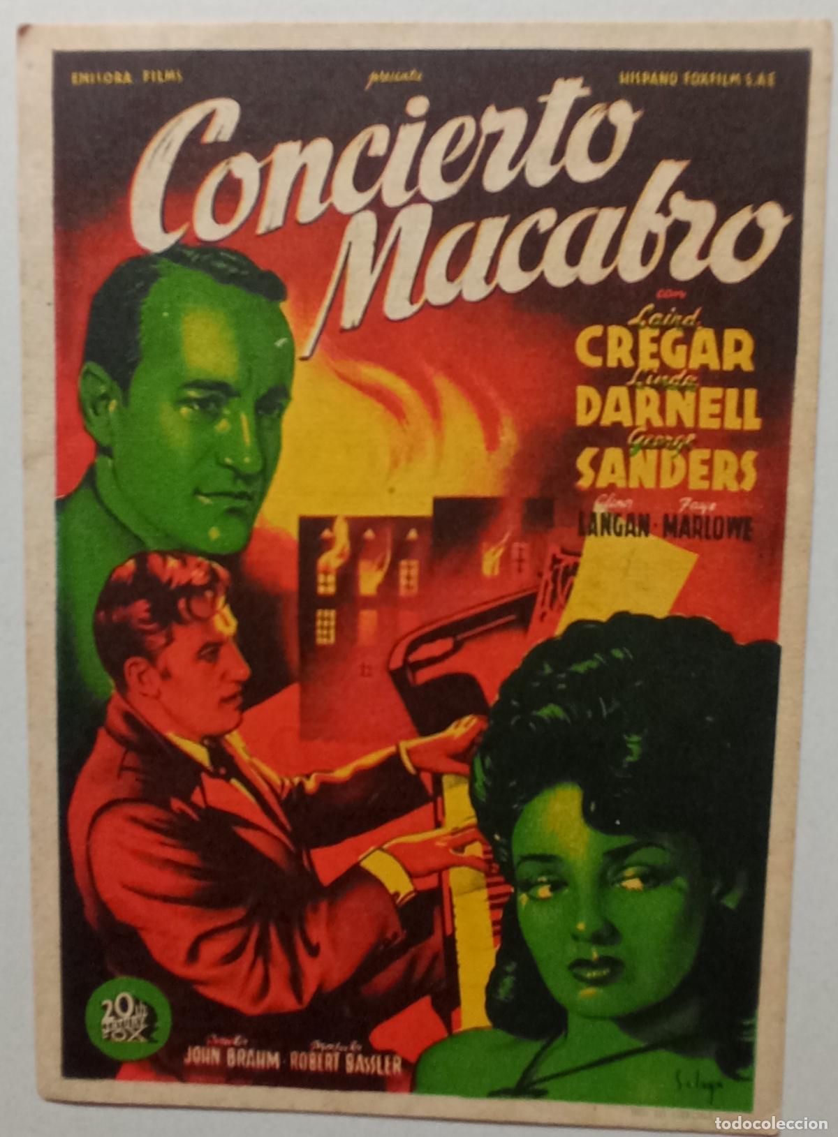 Cine: PROGRAMA DE CINE. CONCIERTO MACABRO. DIBUJO DE SOLIG&Oacute;. CINE CUY&Aacute;S. LAS PALMAS