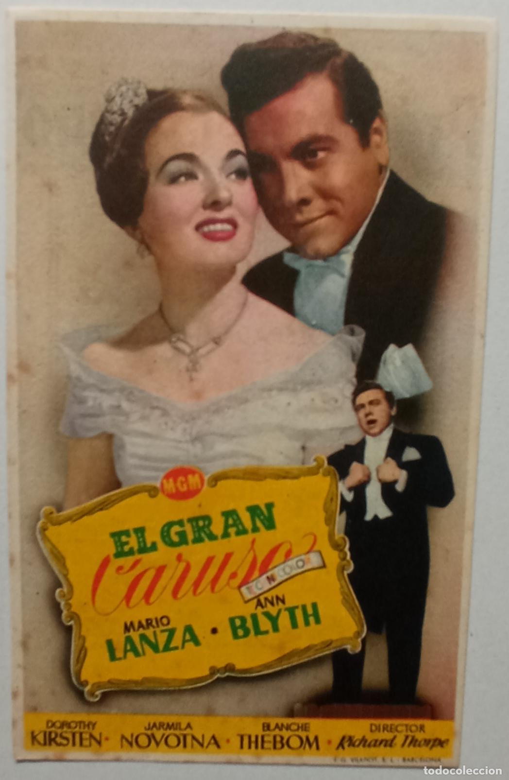 Cine: PROGRAMA DE CINE. MARIO LANZA. EL GRAN CARUSO. CINE AVELLANEDA. LAS PALMAS