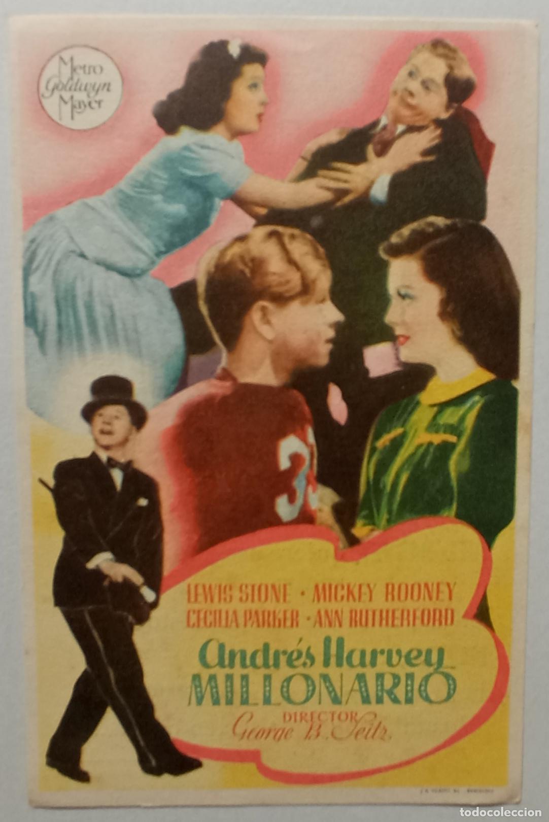 Cine: PROGRAMA DE CINE. MICKEY ROONEY. ANDR&Eacute;S HARVEY MILLONARIO. CINE CUY&Aacute;S. LAS PALMAS