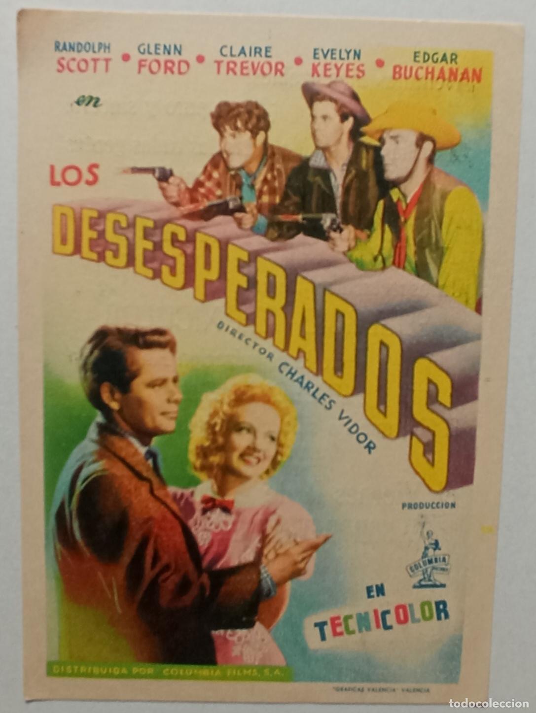 Cine: PROGRAMA DE CINE. RANDOLPH SCOTT. GLENN FORD. LOS DESESPERADOS. CINE ACUY&Aacute;S. LAS PALMAS