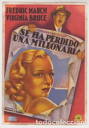 Cine: SE HA PERDIDO UNA MILLONARIA (sin publicidad)