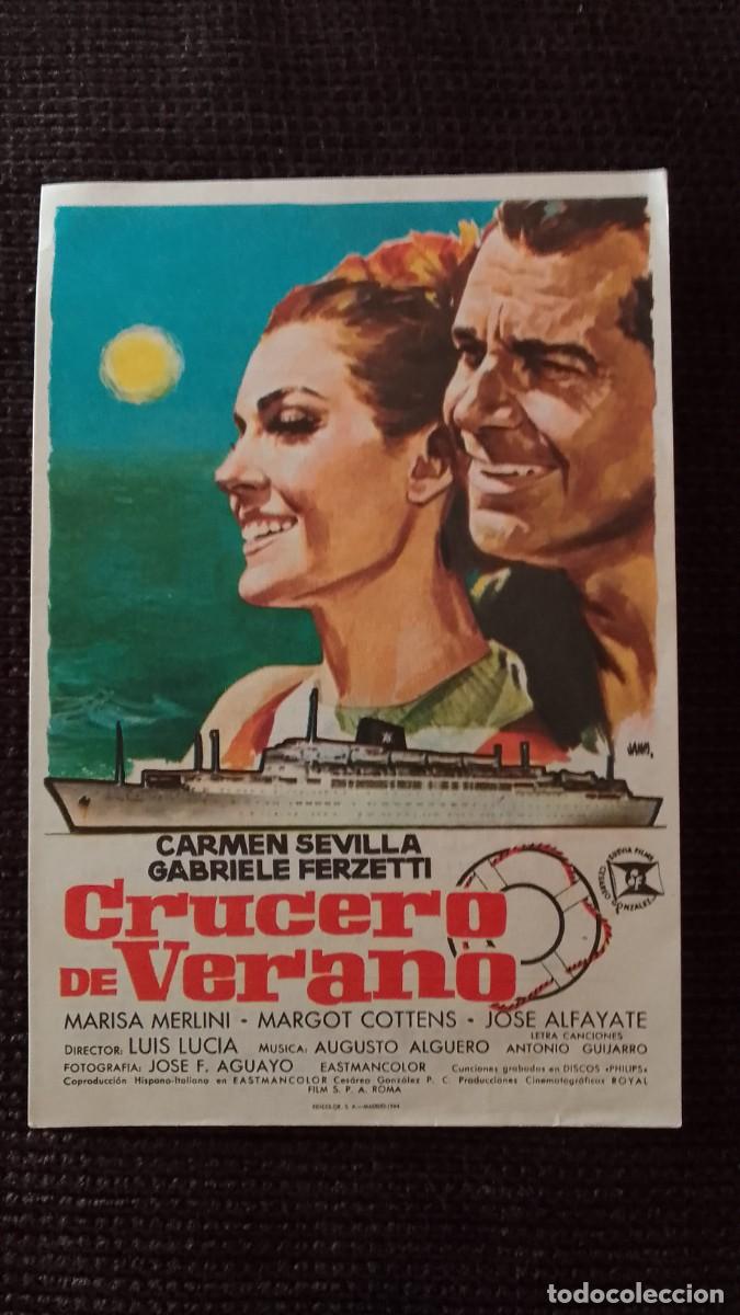 Cine: PROGRAMA DE CINE. CRUCERO DE VERANO. CARMEN SEVILLA. LAS VEGAS. FIGUERAS. DE MANO.