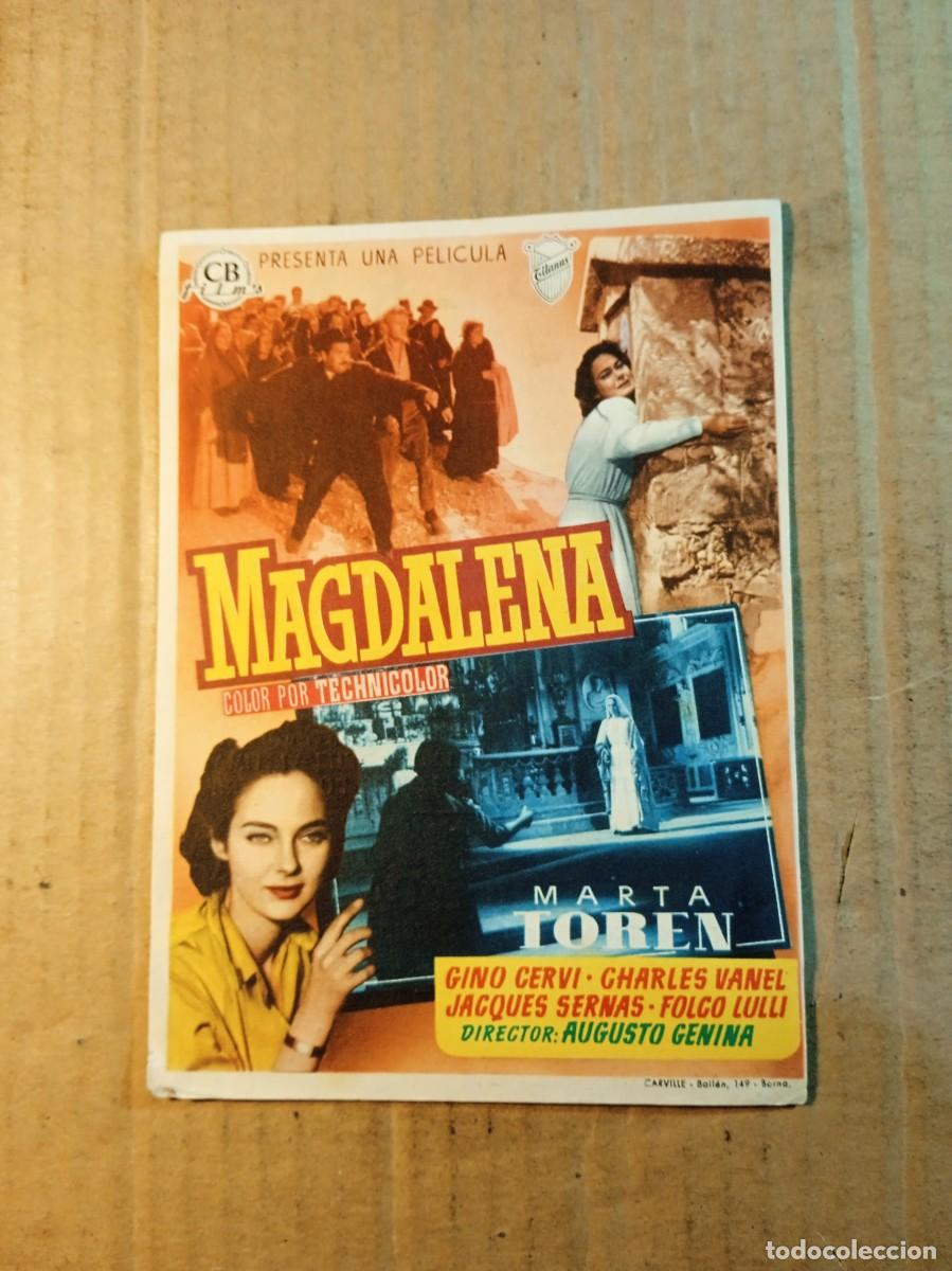 Cine: FOLLETO DE MANO CON PUBLICIDAD MAGDALENA