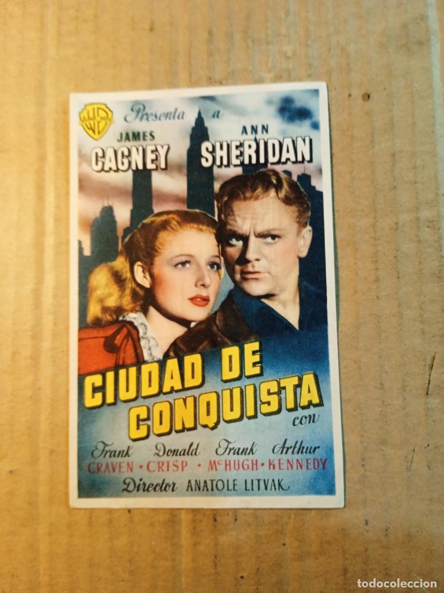 Cine: FOLLETO DE MANO CON PUBLICIDAD CIUDAD DE CONQISTA