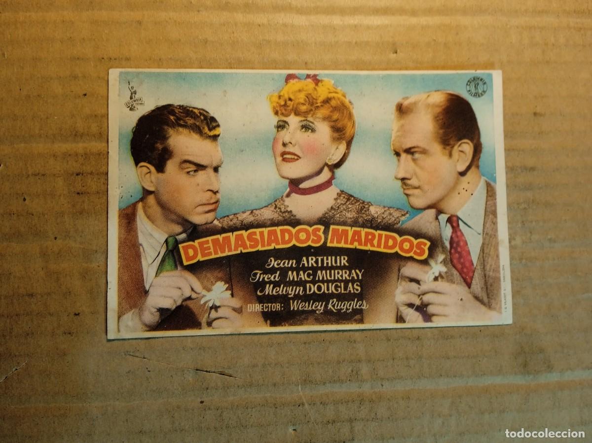 Cine: FOLLETO DE MANO CON PUBLICIDAD DEMASIADOS MARIDOS