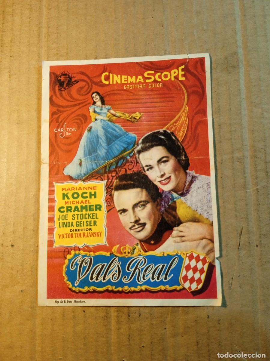 Cine: FOLLETO DE MANO CON PUBLICIDAD VALS REAL