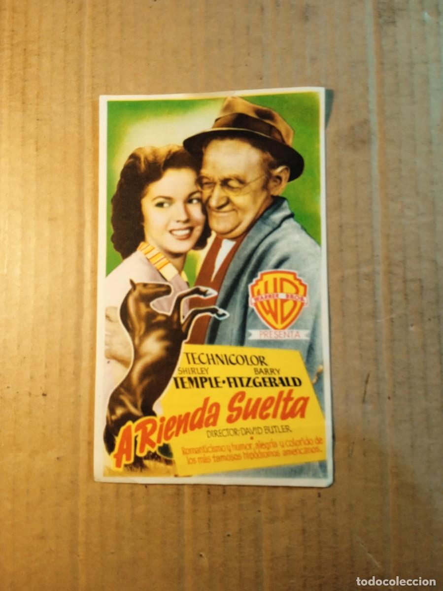 Cine: FOLLETO DE MANO CON PUBLICIDAD A RIENDA SUELTA