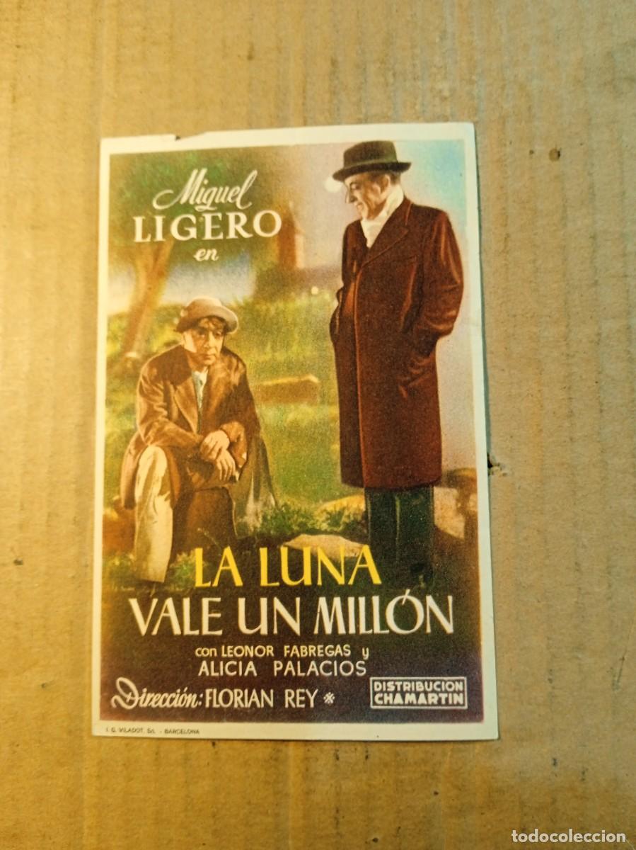 Cine: FOLLETO DE MANO CON PUBLICIDAD LA LUNA VALE UN MILLON