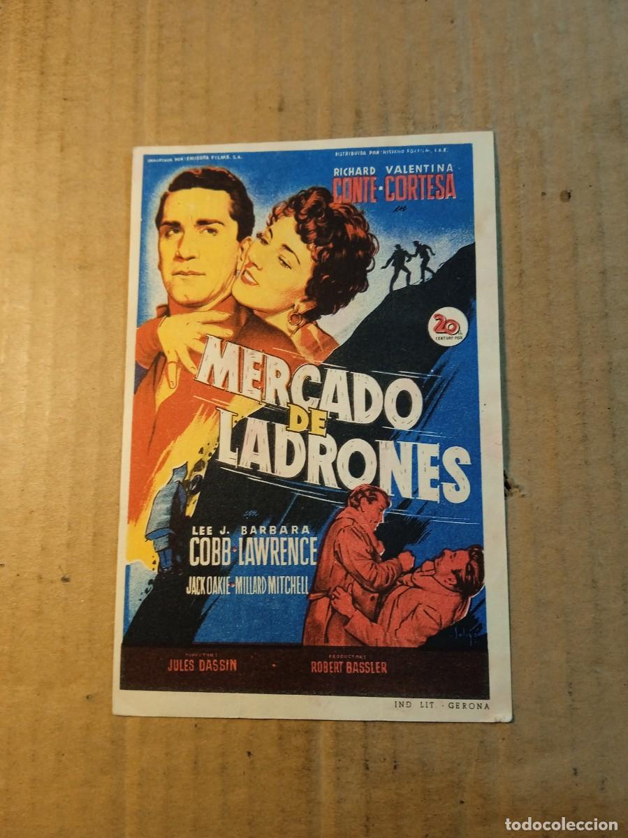 Cine: FOLLETO DE MANO CON PUBLICIDAD MERCADO DE LADRONES