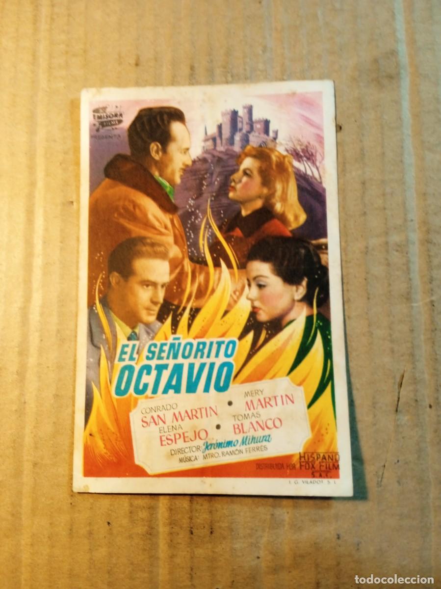 Cine: FOLLETO DE MANO CON PUBLICIDAD EL SE&Ntilde;ORITO OCTAVIO