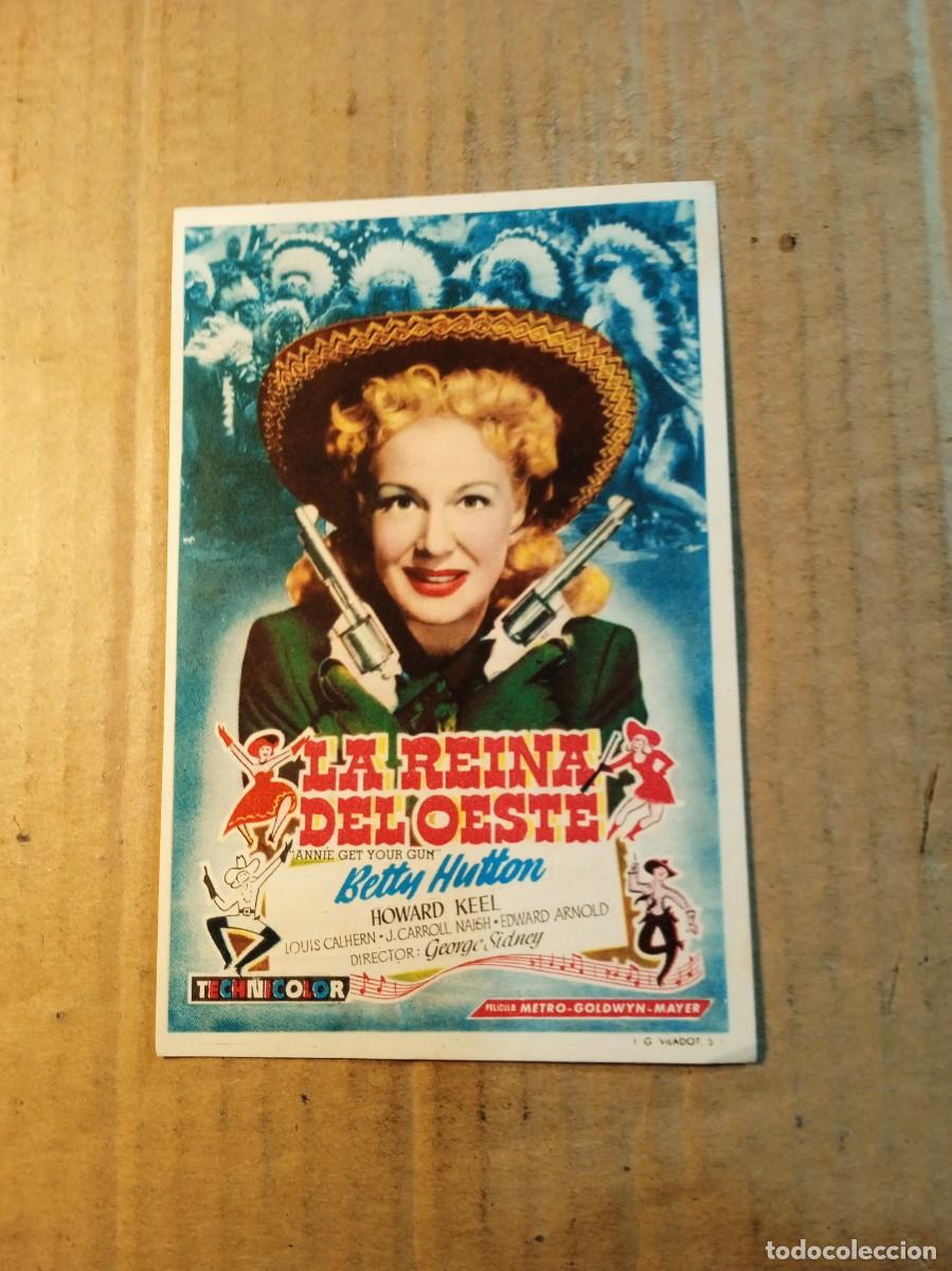 Cine: FOLLETO DE MANO CON PUBLICIDAD LA REINA DEL OESTE
