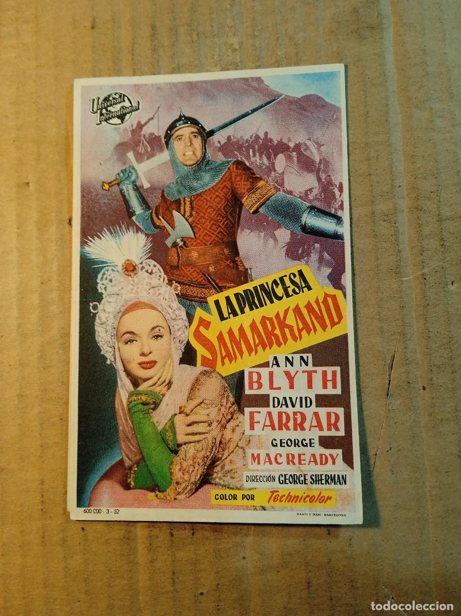 Cine: FOLLETO DE MANO CON PUBLICIDAD LA PRINCESA SAMARKAND