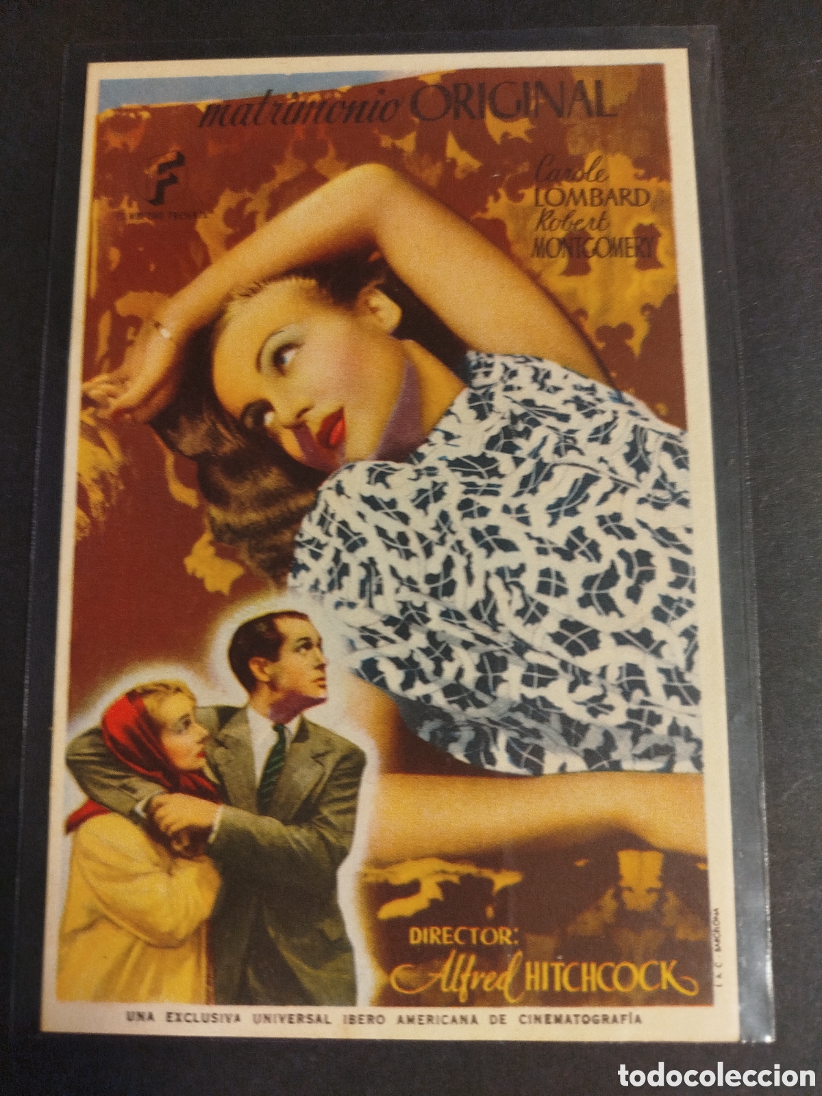 Cine: MATRIMONIO ORIGINAL CON SELLO IMPRESO