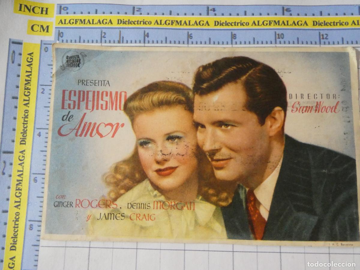 Foglietti di film di film antichi di cinema: PROGRAMA DE MANO. PEL&Iacute;CULA ESPEJISMO DE AMOR. PUBLICIDAD CINE ECHEGARAY M&Aacute;LAGA. 231